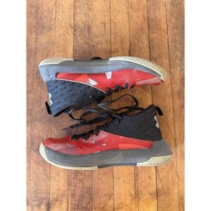 Under Amour GS Lightning Basketball Shoes Boys 5.5 Y Red Black 3020426-005